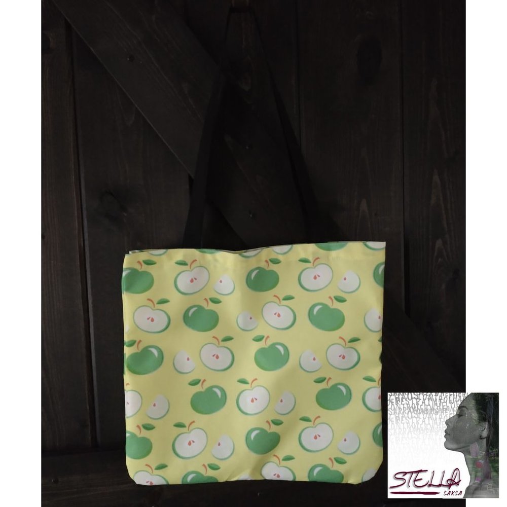 👄 Stella Saksa Apple Life Canvas Tote Bag